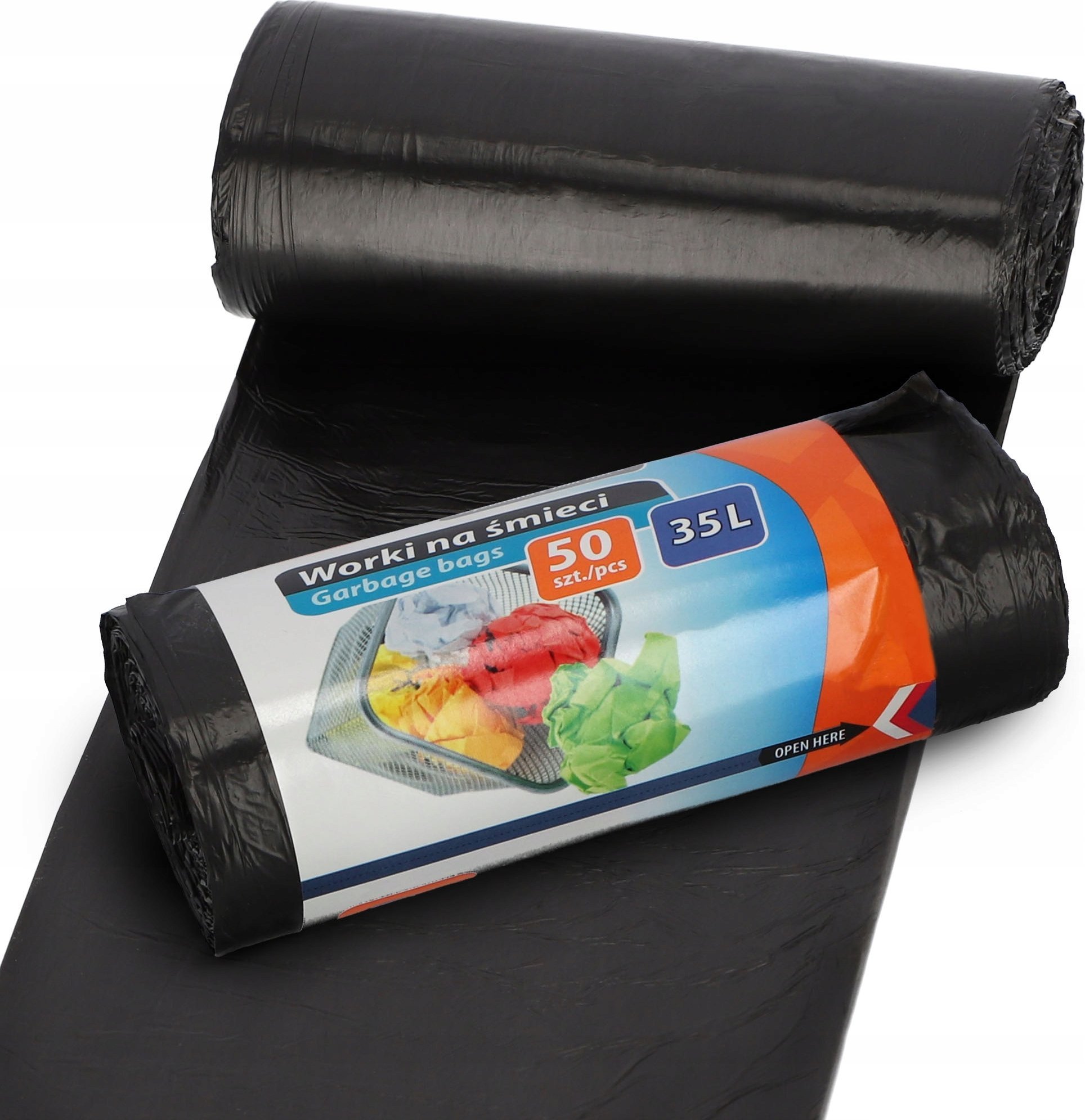Kosz na śmieci Kadax Worki Na Śmieci Segregacji Czarne 35 L 50 szt