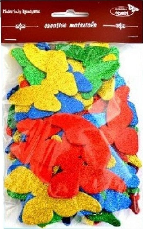 Motyle brokatowe 52szt