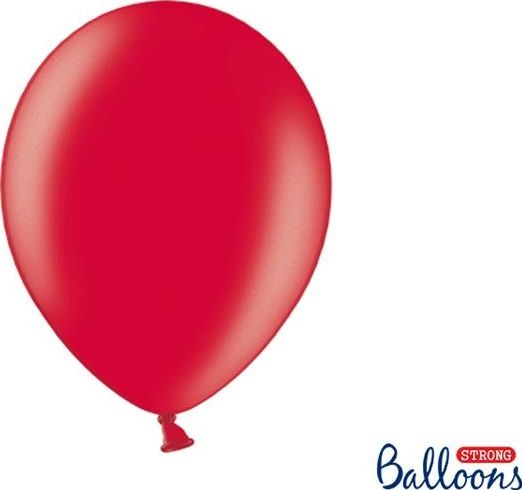 Party Deco Balony Strong, metallic czerwony, 30 cm, 100 szt. uniwersalny