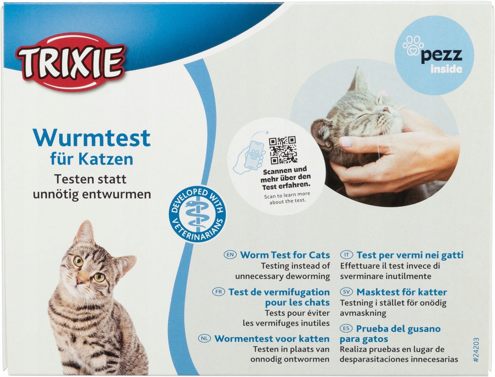 Trixie Worm test for cats, 19.5 × 15 × 2 cm
