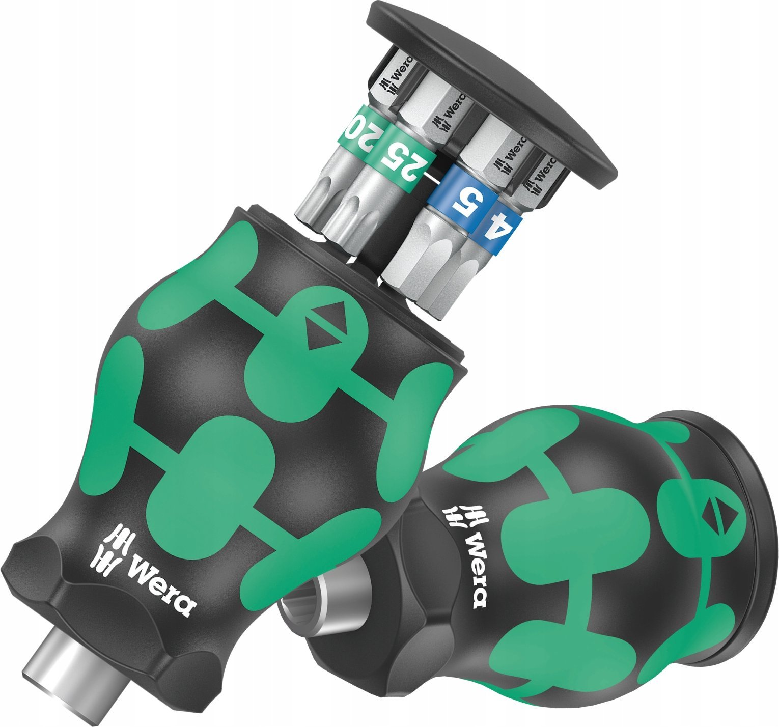 Wera Wera Kraftform compact stubby magazine 3 bit set (black/green, 7 pieces)