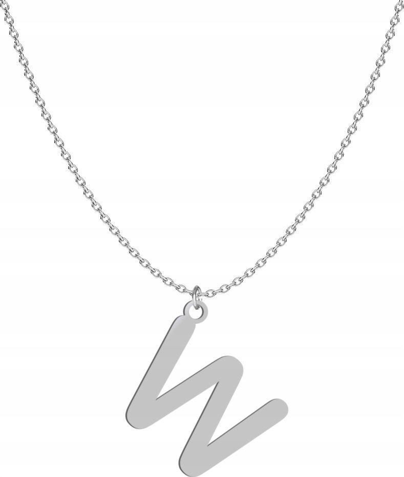Radziszewska Jewellery Srebrny naszyjnik LITERA W DEDYKACJA GRATIS
