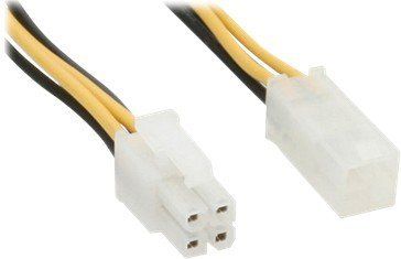 InLine ATX/EPS 4-pin - ATX/EPS 4-pin, 0.2m, Żółty (26635)