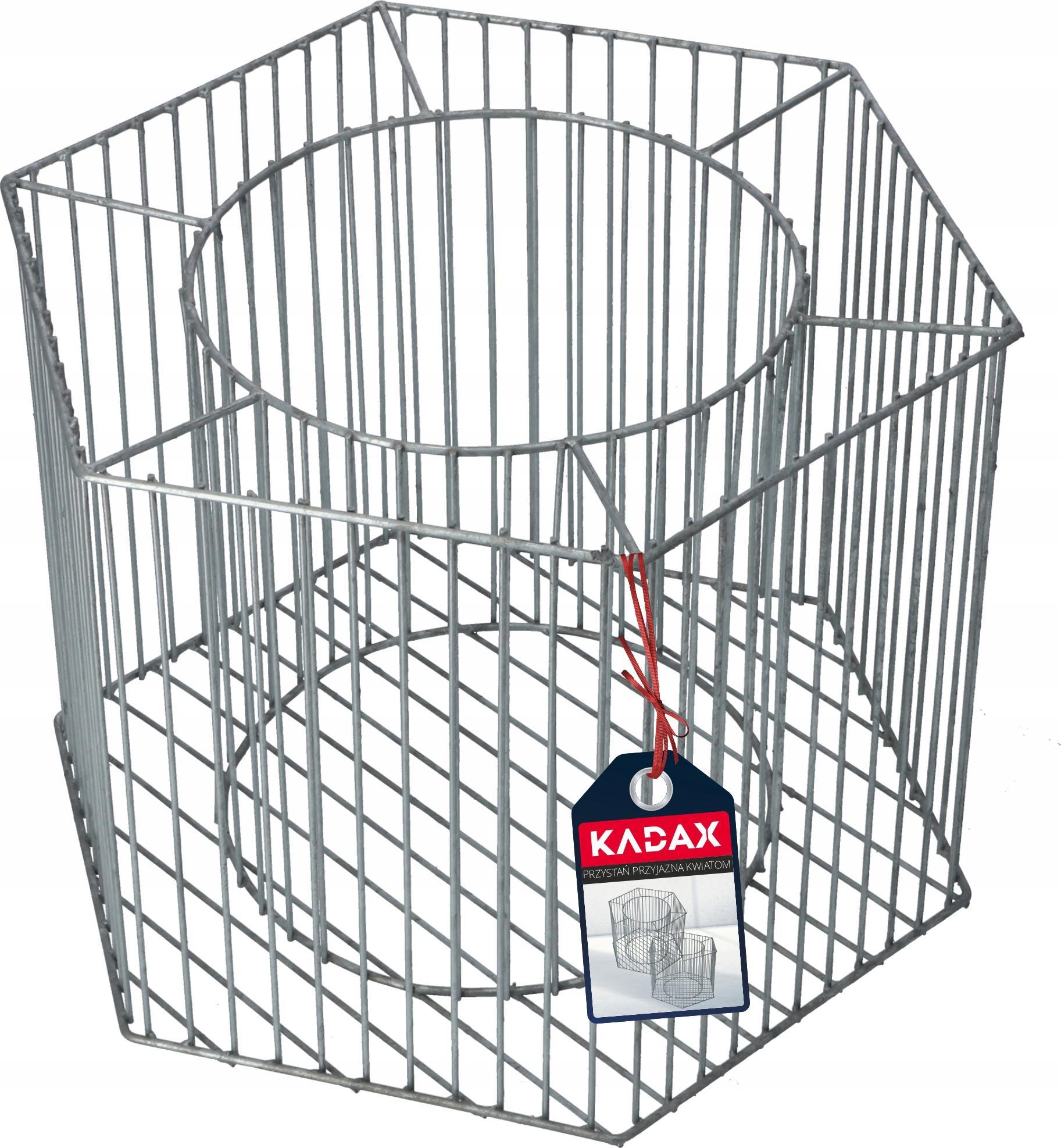 Kadax DONICA OGRODOWA GABIONOWA ZE STALI 46cm OCYNKOWANA