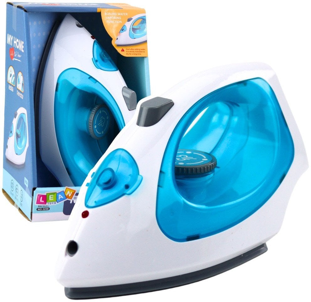 Żelazko Zabawkowe Dla Dzieci Para Światła Dźwięki Niebieskie