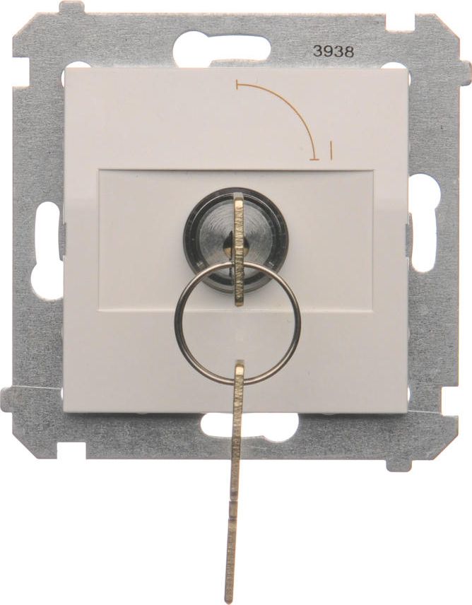 Kontakt-Simon Łącznik dwupozycyjny Simon 54 na kluczyk 5A 250V biały (DW1K.01/11)