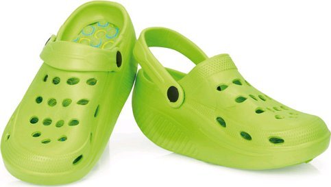 Fitness King Klapki krokodylki na kołyskowej podeszwie zielone rozmiar 35