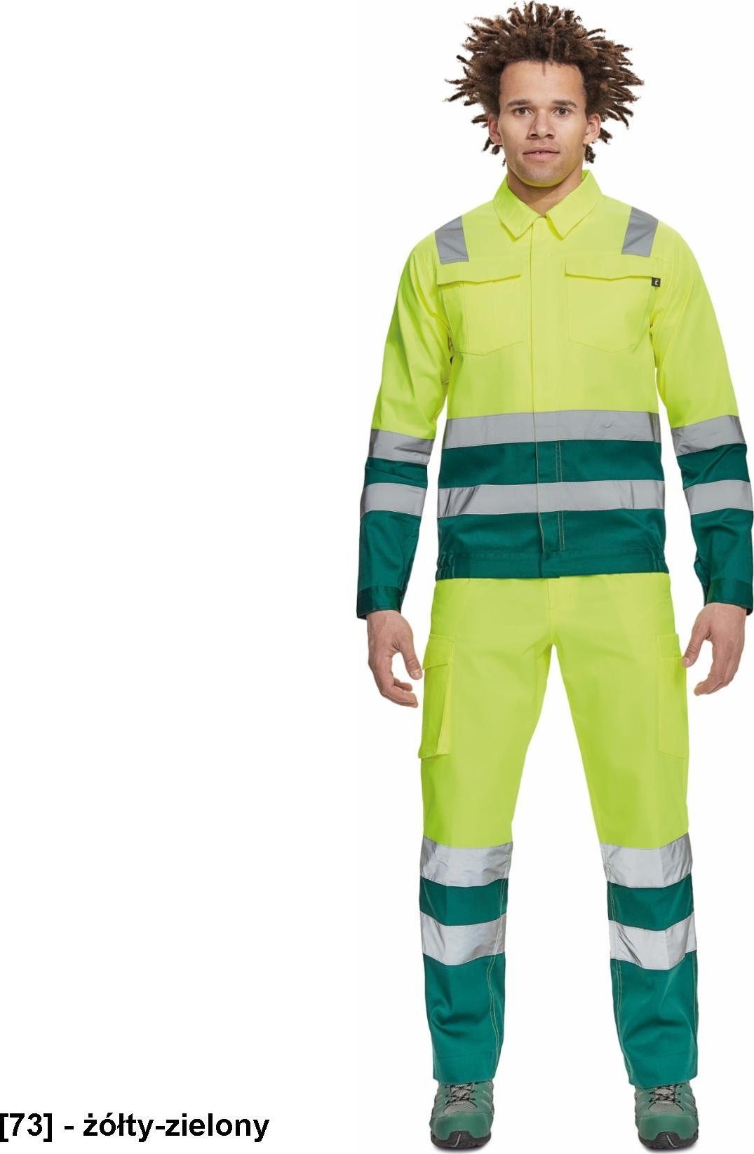 CERVA VALENCIA HV kurtka odblaskowa z zapięciem na suwak - żółty-zielony 54