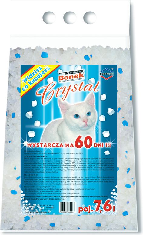 Żwirek dla kota Super Benek Crystal Naturalny 7.6 l