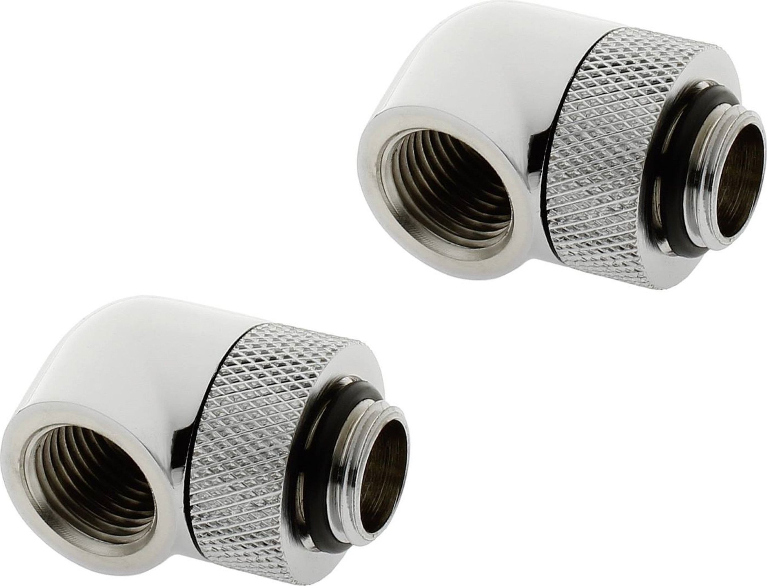 XSPC XSPC Adapter 90 Grad G1/4 Zoll AG auf G1/4 Zoll IG - drehbar, chrome