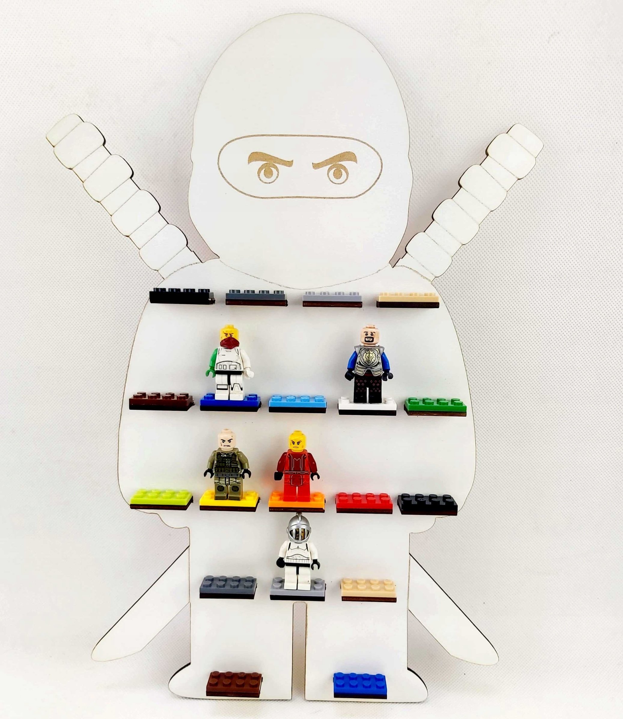 naSciane Półka regał na klocki ludziki figurki ninja białaM