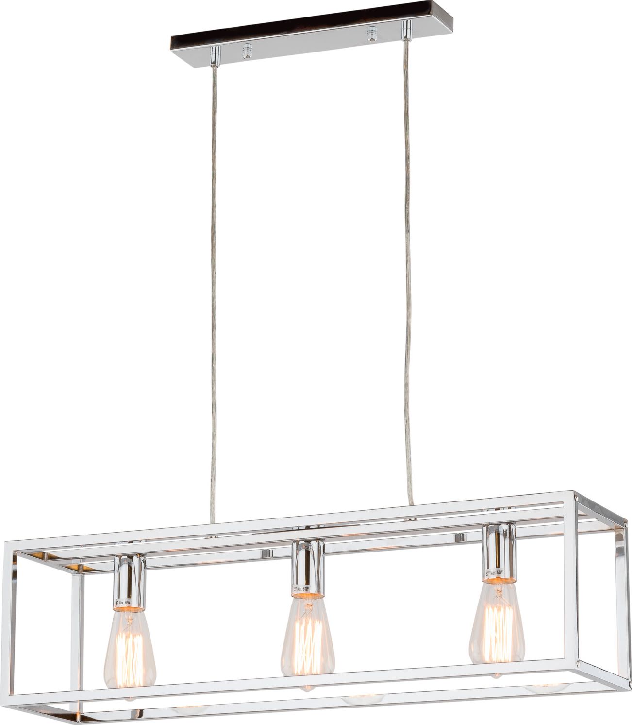 Lampa wisząca Italux Sigalo nowoczesna industrial chrom (MD-BR4367-D3 CH)