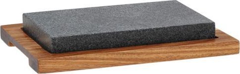 Kela Kamień do serwowania na podstawie Kela Country, granit/drewno akacji, 24164 cm