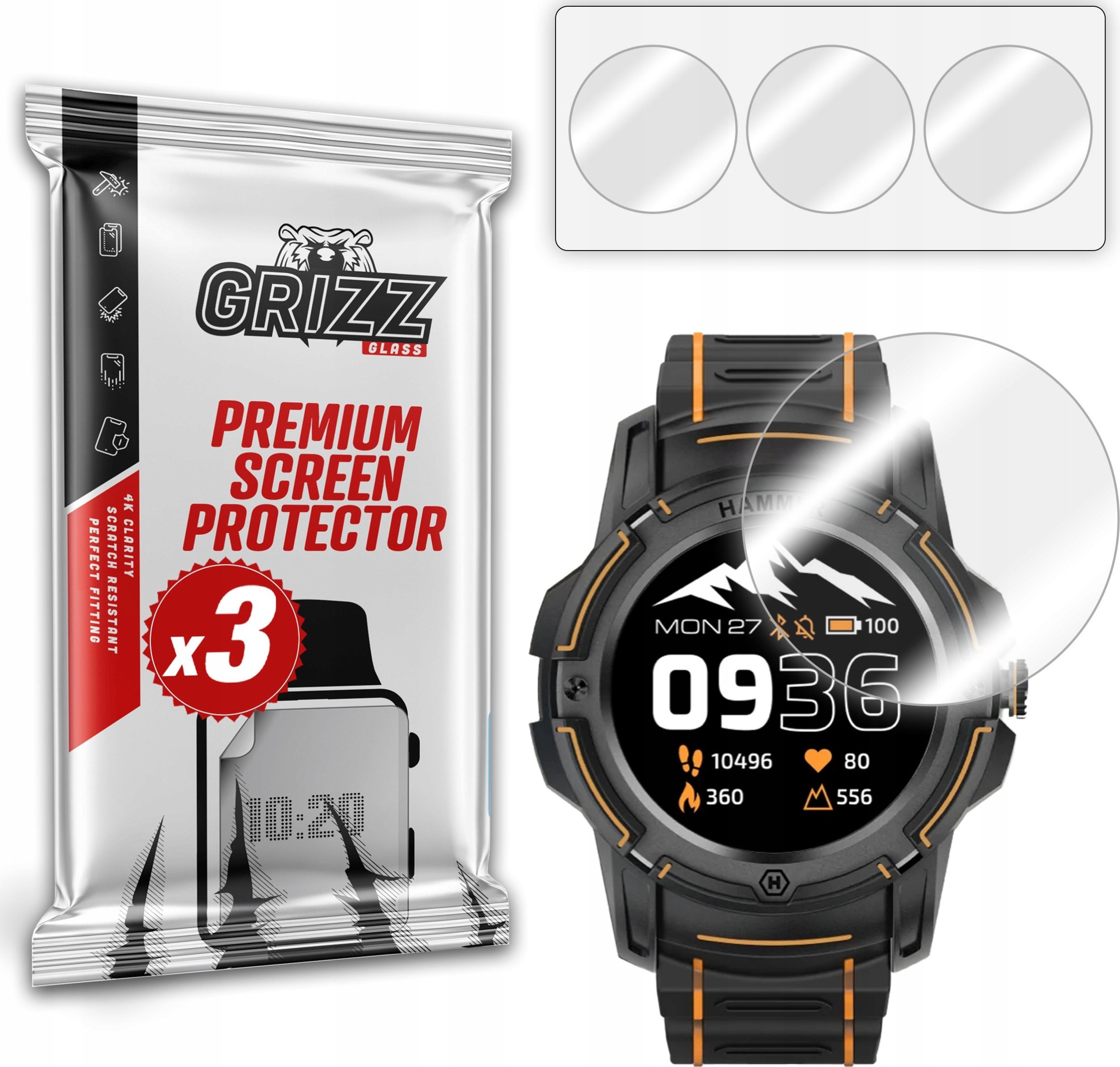 Folia hydrożelowa GrizzGlass Hydrofilm do Hammer Watch Plus