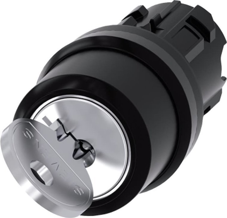 Siemens Przełacznik obrotowy z kluczykiem Ronis 22mm tworzywo nr SB30 2 pozycje O-I 3SU1000-4BF11-0AA0