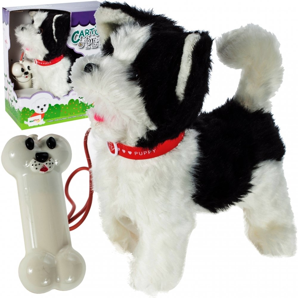 PIESEK INTERAKTYWNY NA SMYCZY CHODZI SZCZEKA