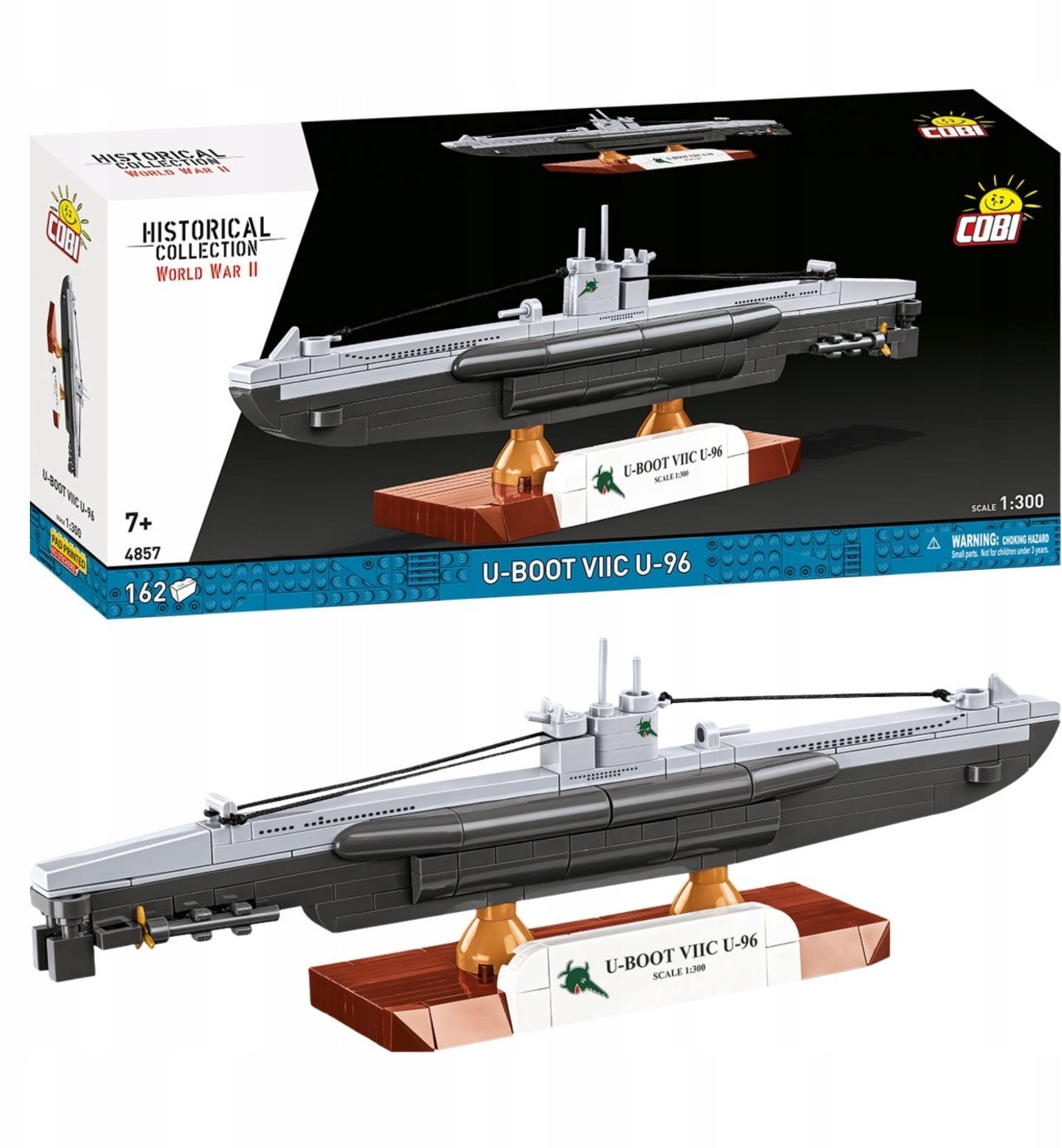 Cobi Niemiecki okręt podwodny typ VIIC 1:300 (4857)