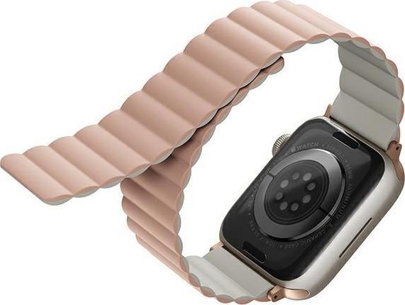 Uniq UNIQ pasek Revix Apple Watch Series 4/5/6/7/SE 44/45mm. Reversible Magnetic różowy-beżowy/pink-beige