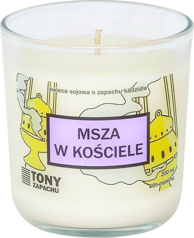 Cup&You Świeca sojowa Msza w Kościele o zapachu kadzidła w szklanym naczyniu pomoże odtworzyć zapach miejsca kultu oraz czasu modłów