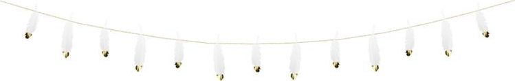 Party Deco Girlanda Piórka, biała, 1,6 m uniwersalny