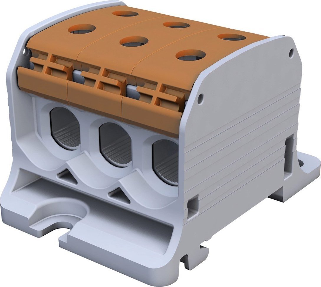 Simet STB 50-3 Złączka szynowa gwintowa Al/Cu 87360 SIMBLOCK brązowy