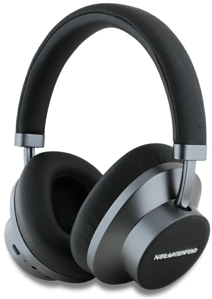 Słuchawki nauszne Karl Lagerfeld Saffiano Elongated Bluetooth ANC czarny