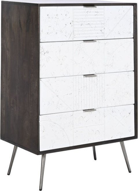 DKD Home Decor Komoda DKD Home Decor 70 x 40 x 105 cm Biały Ceimnobrązowy Drewno mango