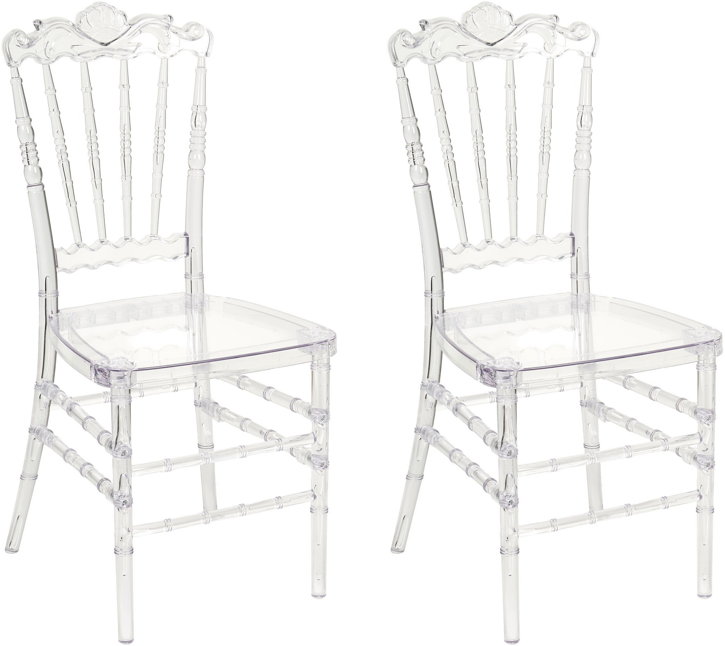 Zestaw 2 krzeseł do jadalni MENDON Przezroczysty