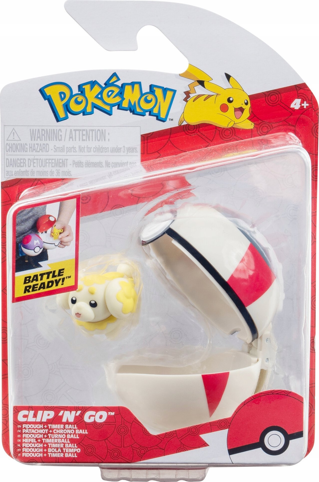 Figurka Pokemon Pokémon - Clip N Go - Fidough and Timer Ball (PKW3625) /Figures /Multi