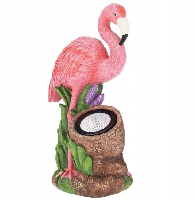 Figurka ogrodowa flaming z reflektorem, 24 x 24 x 10,5 cm