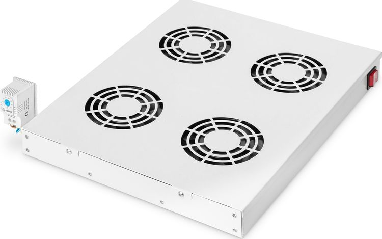 Digitus Klimatyzator dachowy do zmiennej instalacji 483 mm Szary (DN-19 FAN-4-HO)