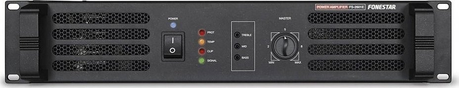 Kolumna Fonestar Fonestar FS-2601E - Monofoniczna końcówka mocy. 700 W maximum, 600 W RMS. 4/8/100V/70V. Regulacja tonów: tre/mid/bass.