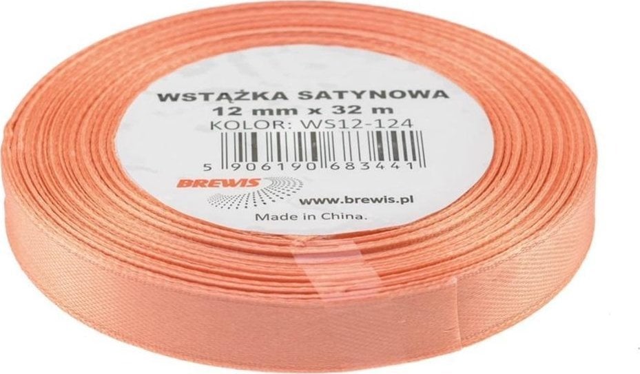 Wstążka satynowa łososiowa 12mmx32m