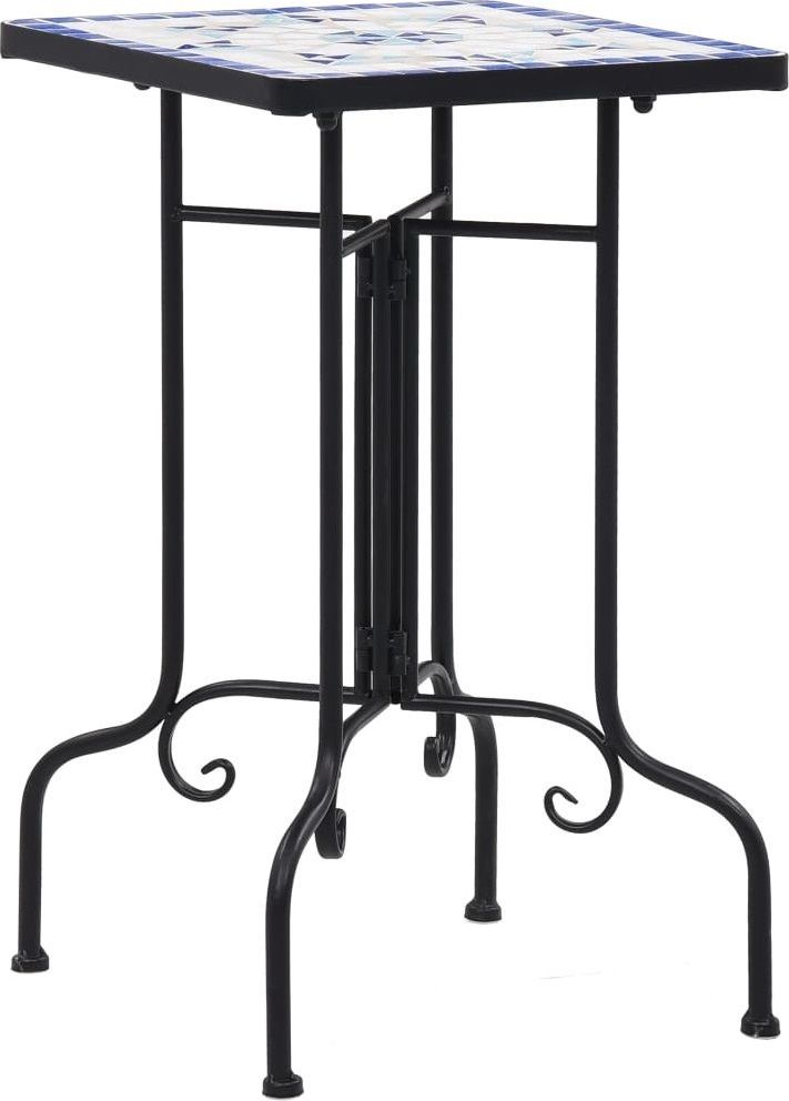 Elior Niebiesko-biały stolik ceramiczny Barel