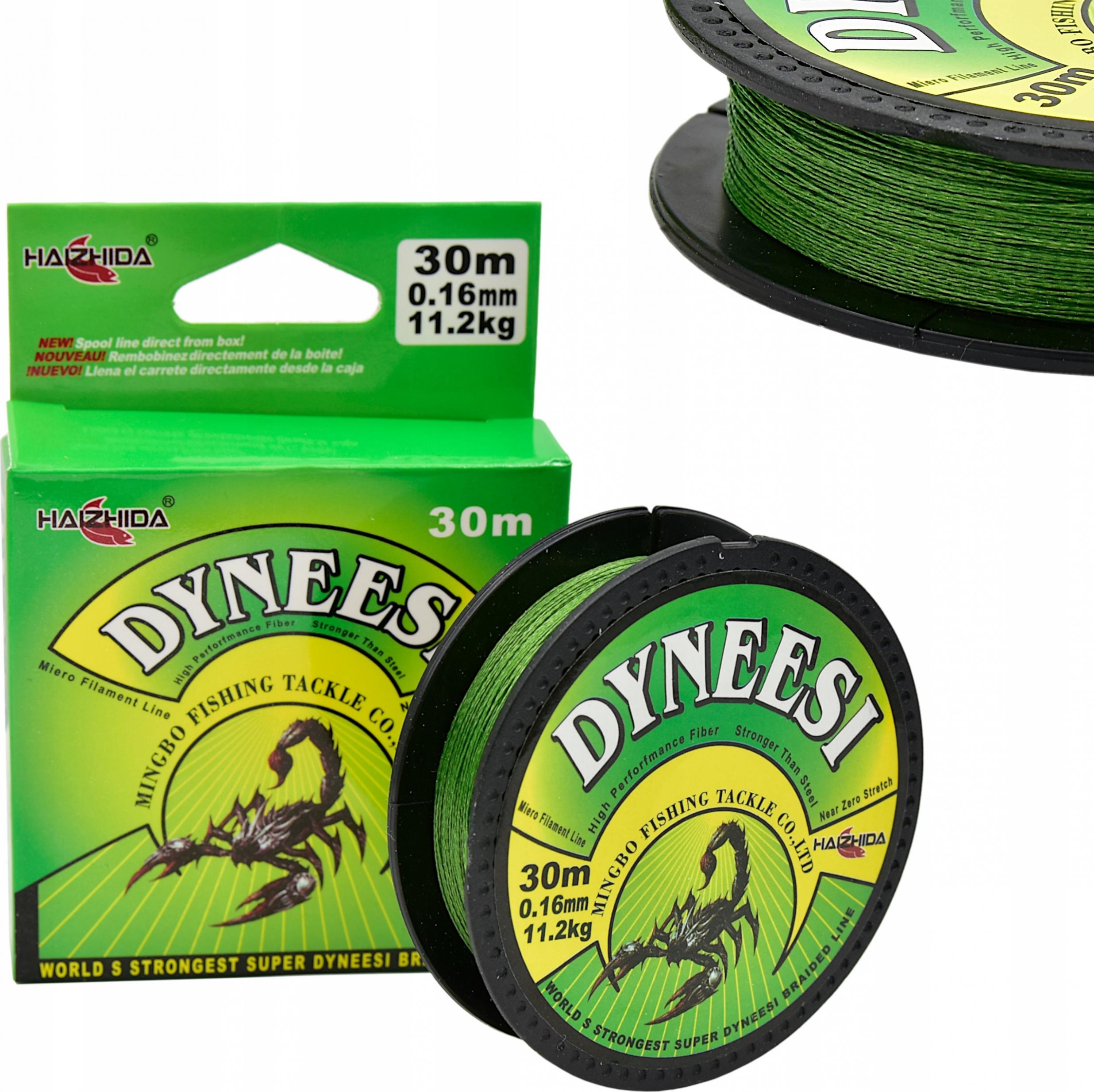 Haizhida Dyneesi Plecionka na Przypon 0,16 mm ZIELONA 30 m
