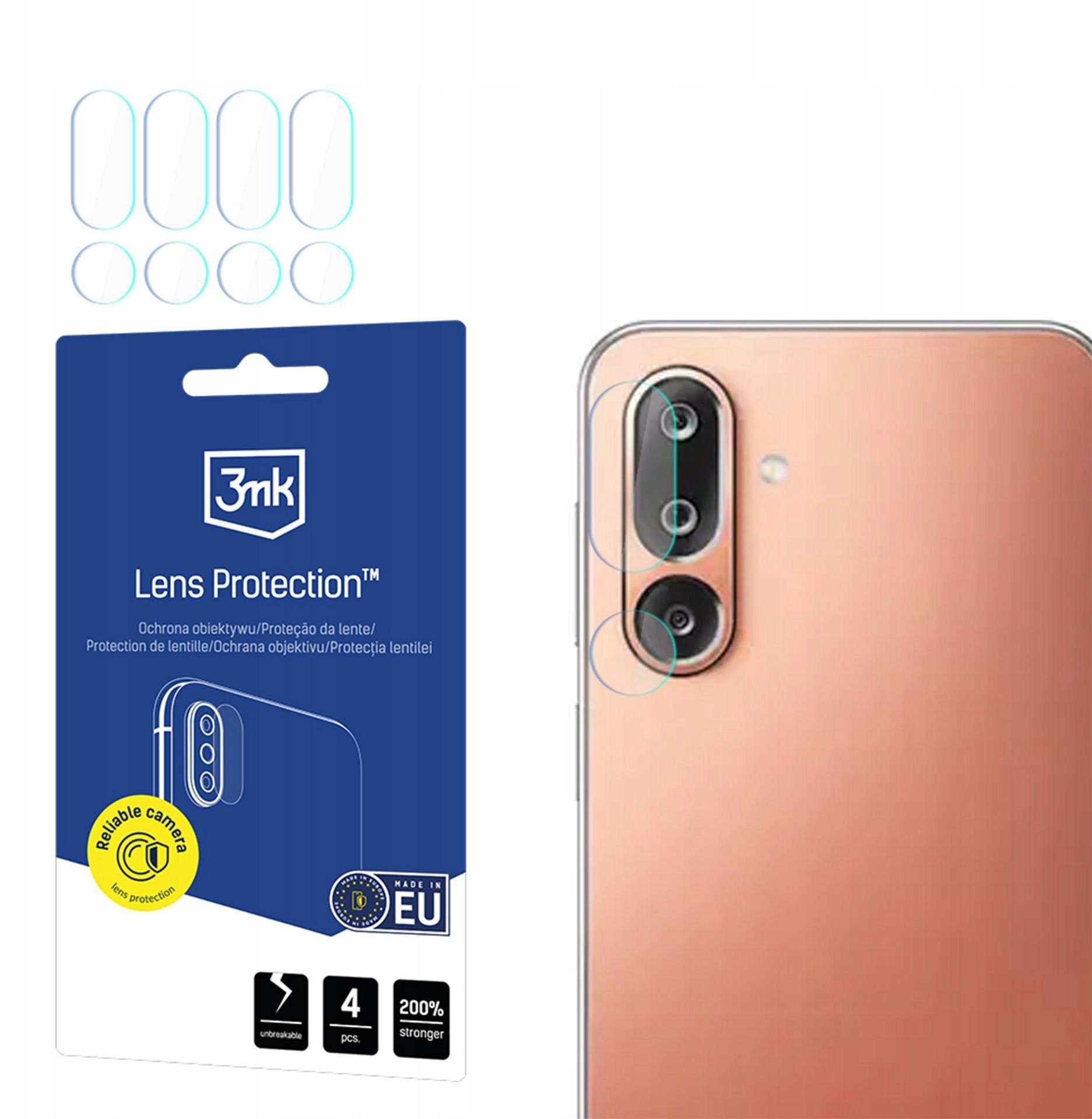 Ochrona na obiektyw aparatu 3MK Lens Protect do Samsung Galaxy M36 4szt