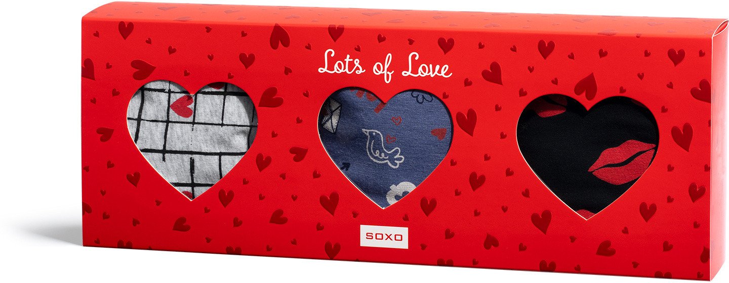 Zestaw Bokserki SOXO Walentynki - 3 Pary M