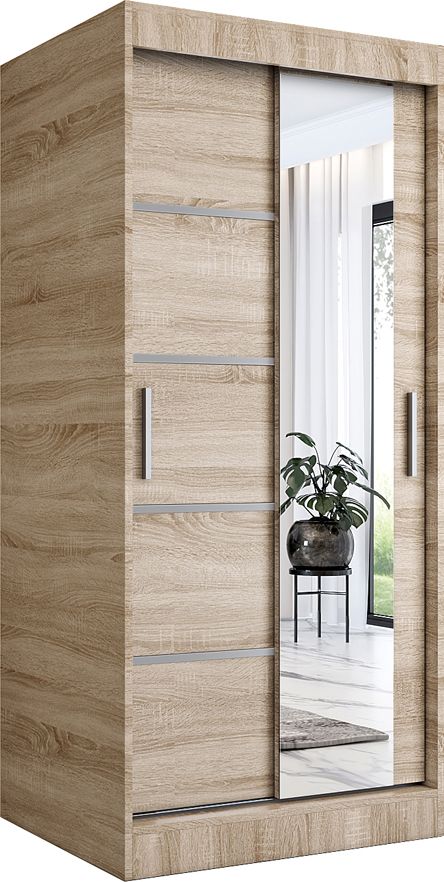 Elior Szafa przesuwna w kolorze dąb sonoma - Lorenza 2X