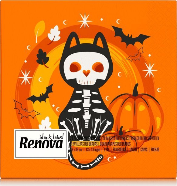 Renova Serwetki stołowe Renova Kot szkieletor 20 szt