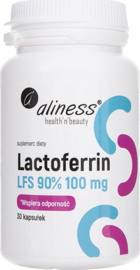 Aliness Aliness Lactoferrin LFS 90% 100 mg - 30 kapsułek