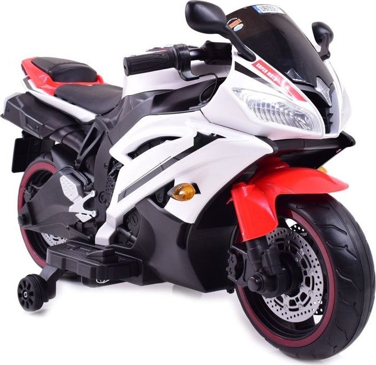 Super-Toys WIELKI MOTOR NA AKUMULATOR - GAZ W MANETCE, HAMULEC, ŚWIECĄCE KOŁA - SUPER JAKOSĆ/SD-R6