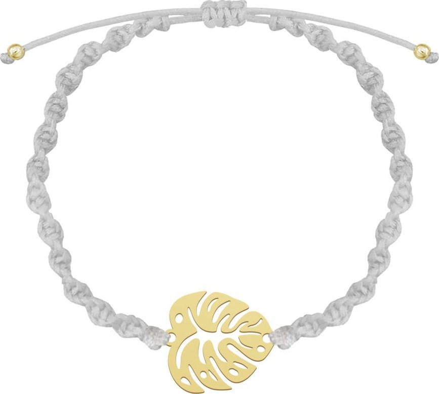 Radziszewska Jewellery Monstera Bransoletka srebro pozłacane makrama