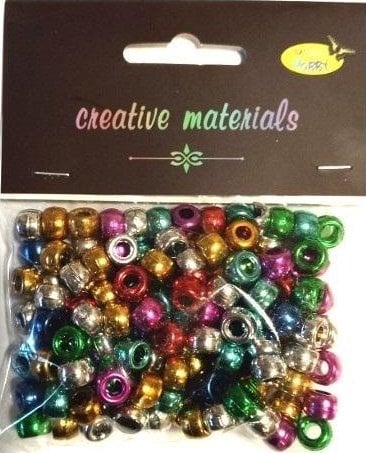 Koraliki metalowe 6mm 36g 150szt MIX