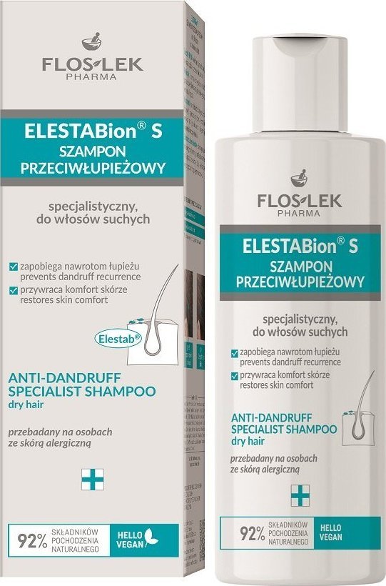 Floslek Floslek ELESTABion S szampon przeciwłupieżowy specjalistyczny do włosów suchych 150ml
