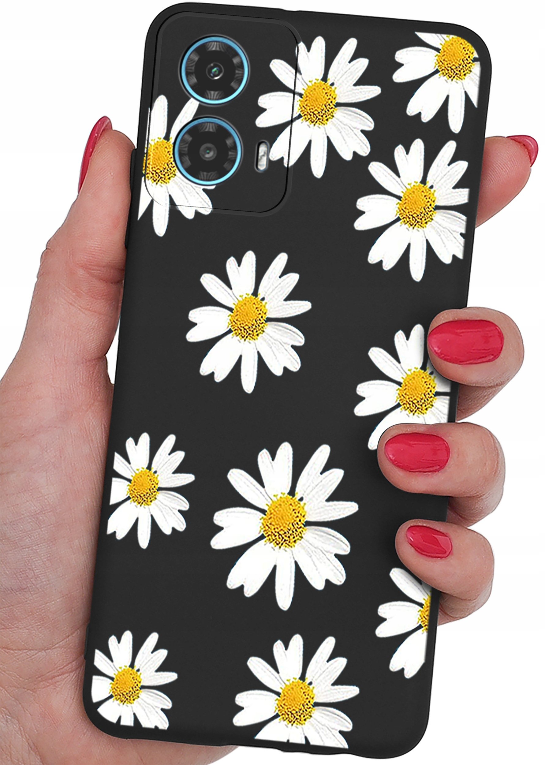 ETUI do Motorola Moto G34 5G CASE WZORY SOFT MATT PLECKI + SZKŁO 9H