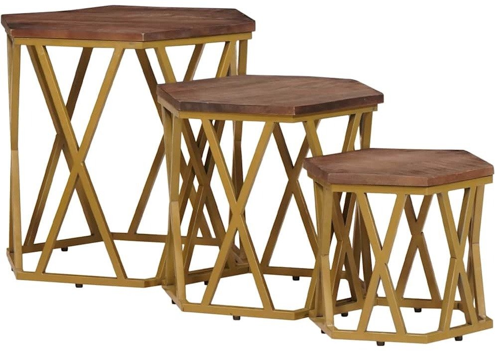 vidaXL Stoliki kawowe Brązowy 55 x 55 x 50 cm Drewno mango