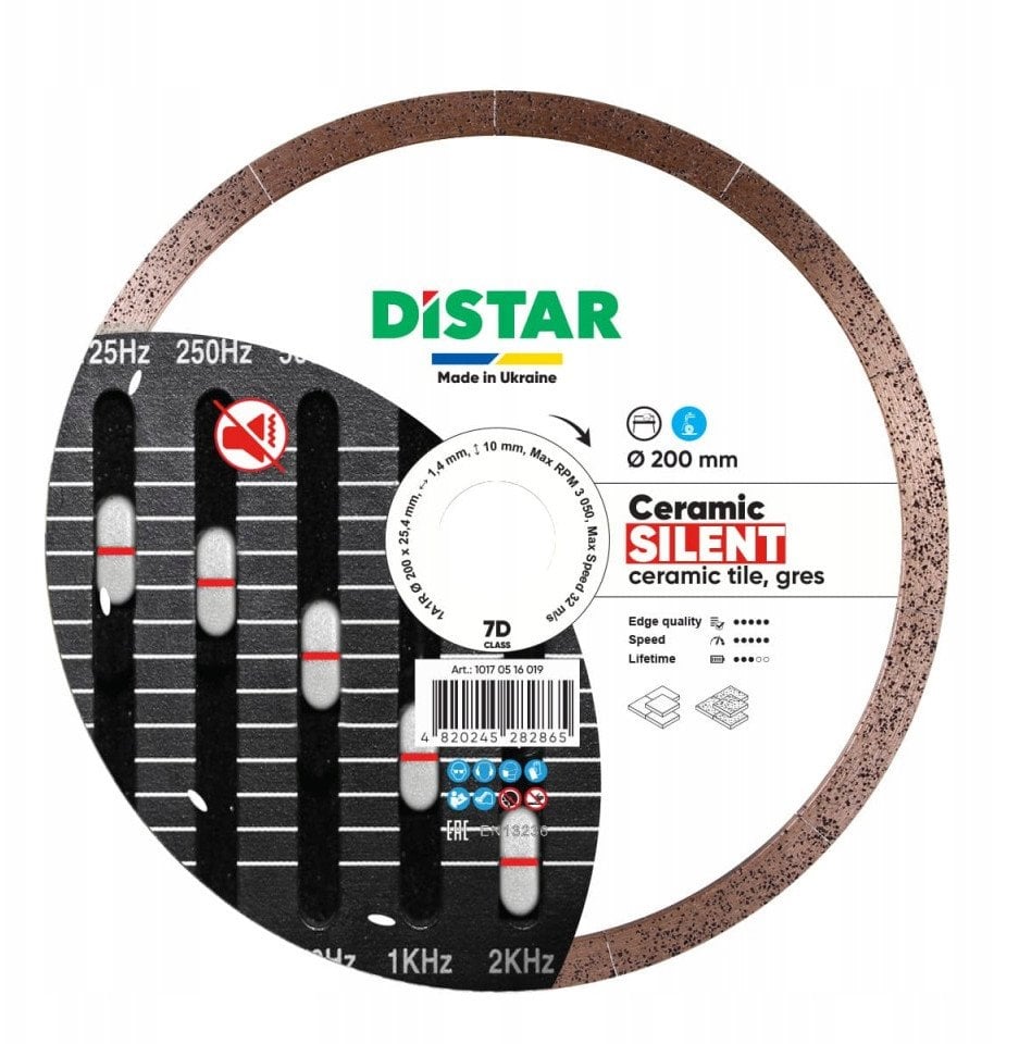 DISTAR DIAMOND BLADE CERAMIC SILENT 200 x 1.4 x 10 x 25.4