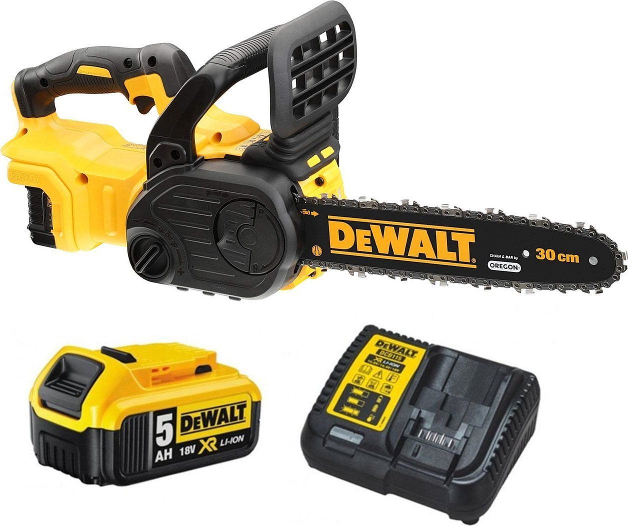 Piła łańcuchowa Dewalt DCM565P1 18 V 30 cm
