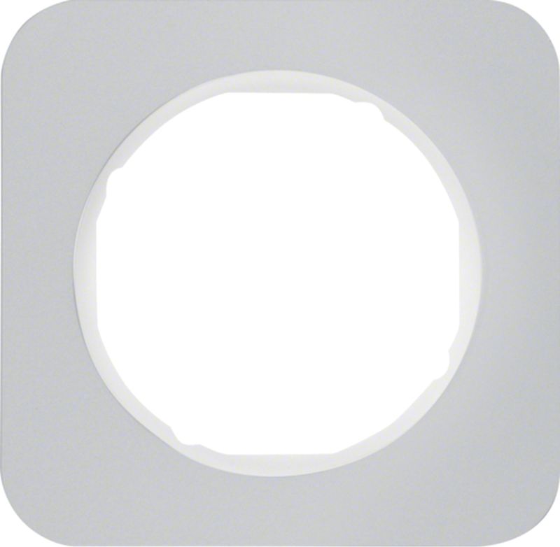 Hager Berker R.1 Ramka pojedyncza aluminium /biały 10112174