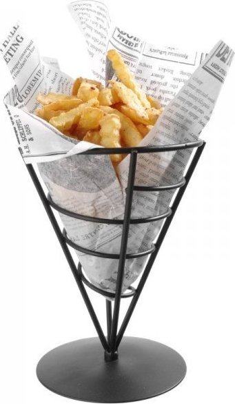 Hendi Stojak uchwyt do serwowania przekąsek frytek na 1 torebkę śr. 115x172 mm - Hendi 630938